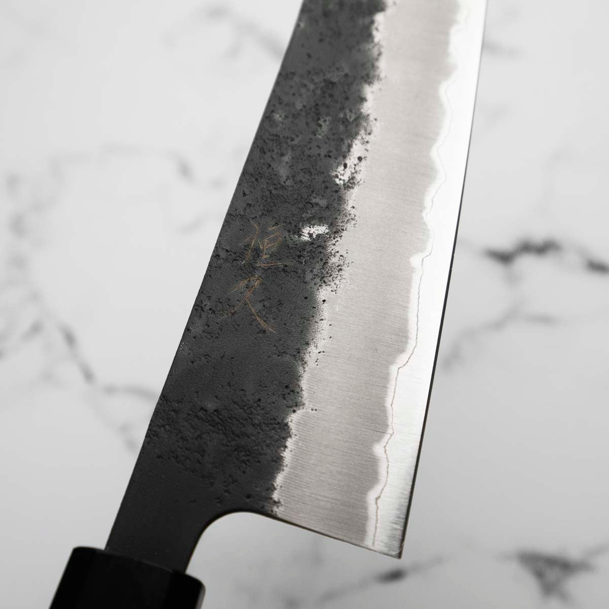 Tsunehisa Kurouchi Blue Super Nashiji Gyuto 210mm - Ebony