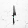 Hatsukokoro Ryuhyo Kurozome SG2 Damascus Santoku 180mm -  Maple Turquoise