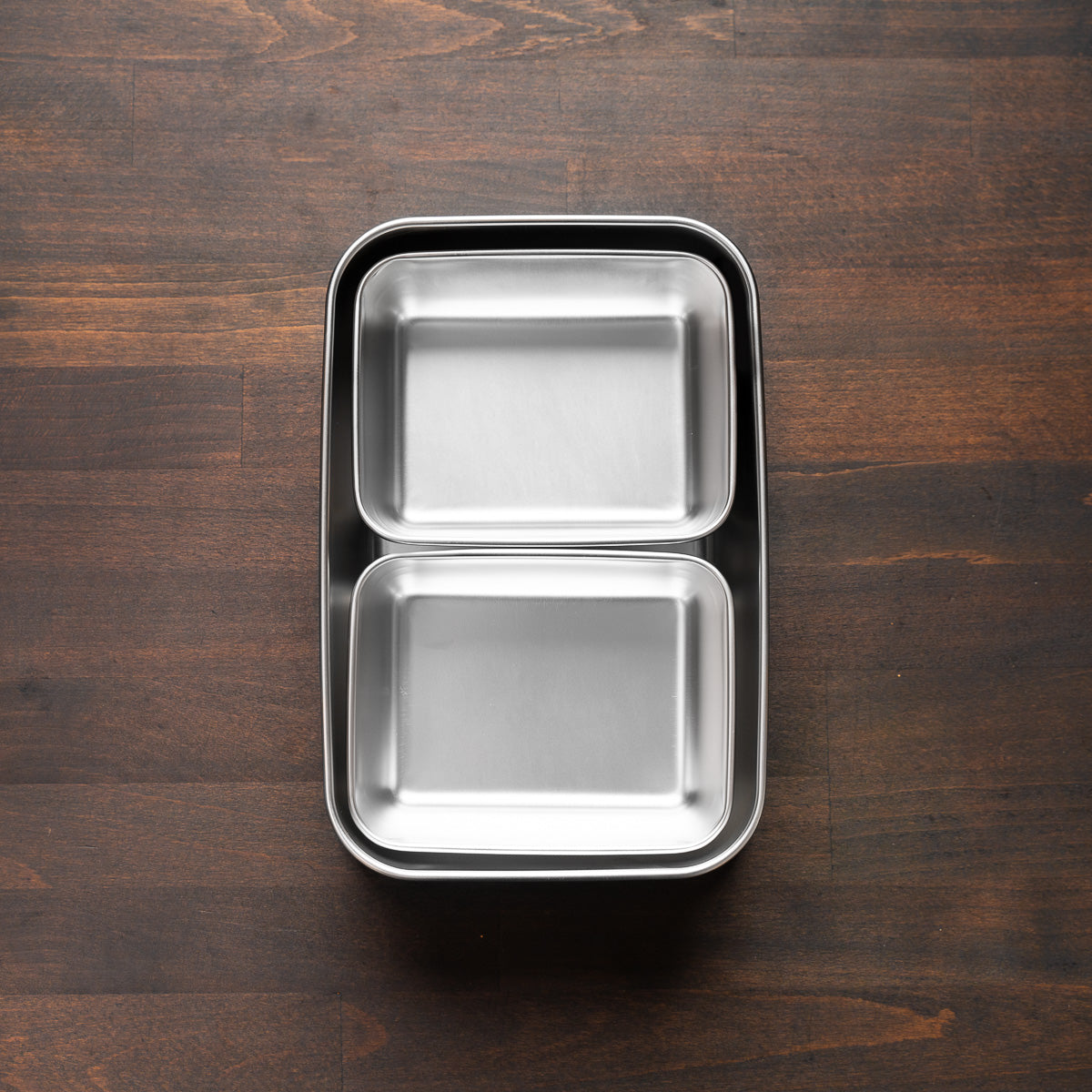 Stainless Yakumi Pan - 2 Compartments
