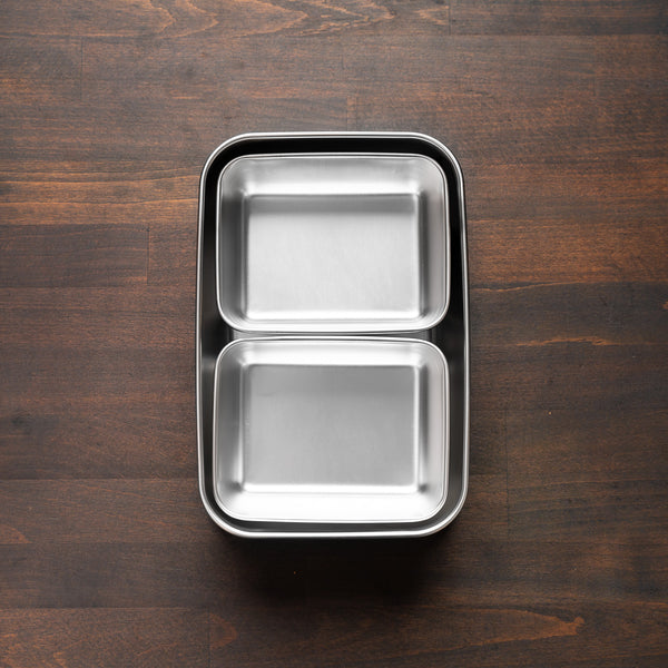 Stainless Yakumi Pan - 2 Compartments