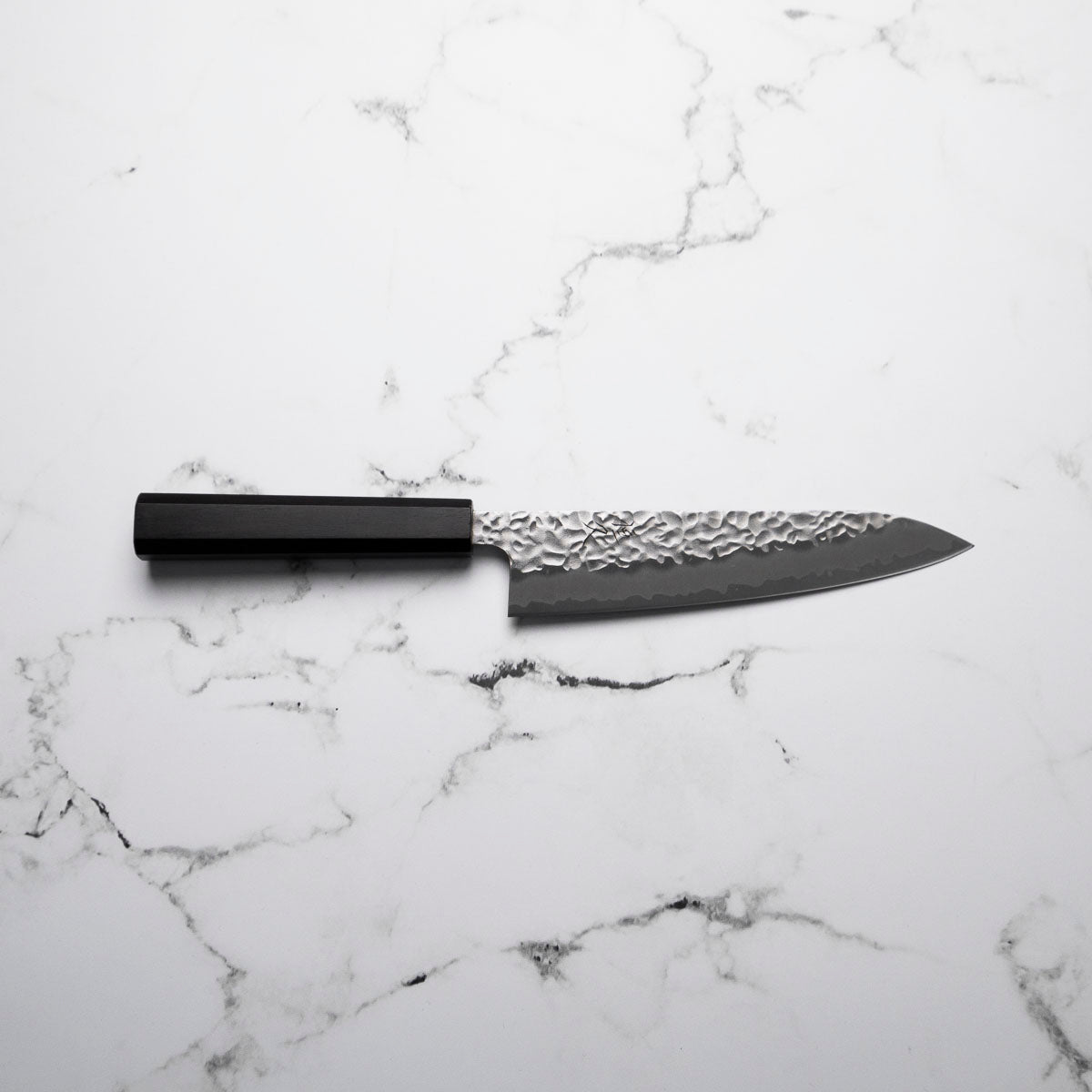 Tsunehisa White 2 Stainless Clad Tsuchime Gyuto 180mm - Ebony