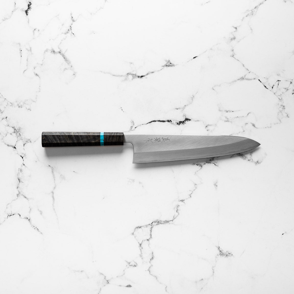 Tadokoro Hamono Ginsan Gyuto 240mm - Maple Turquoise
