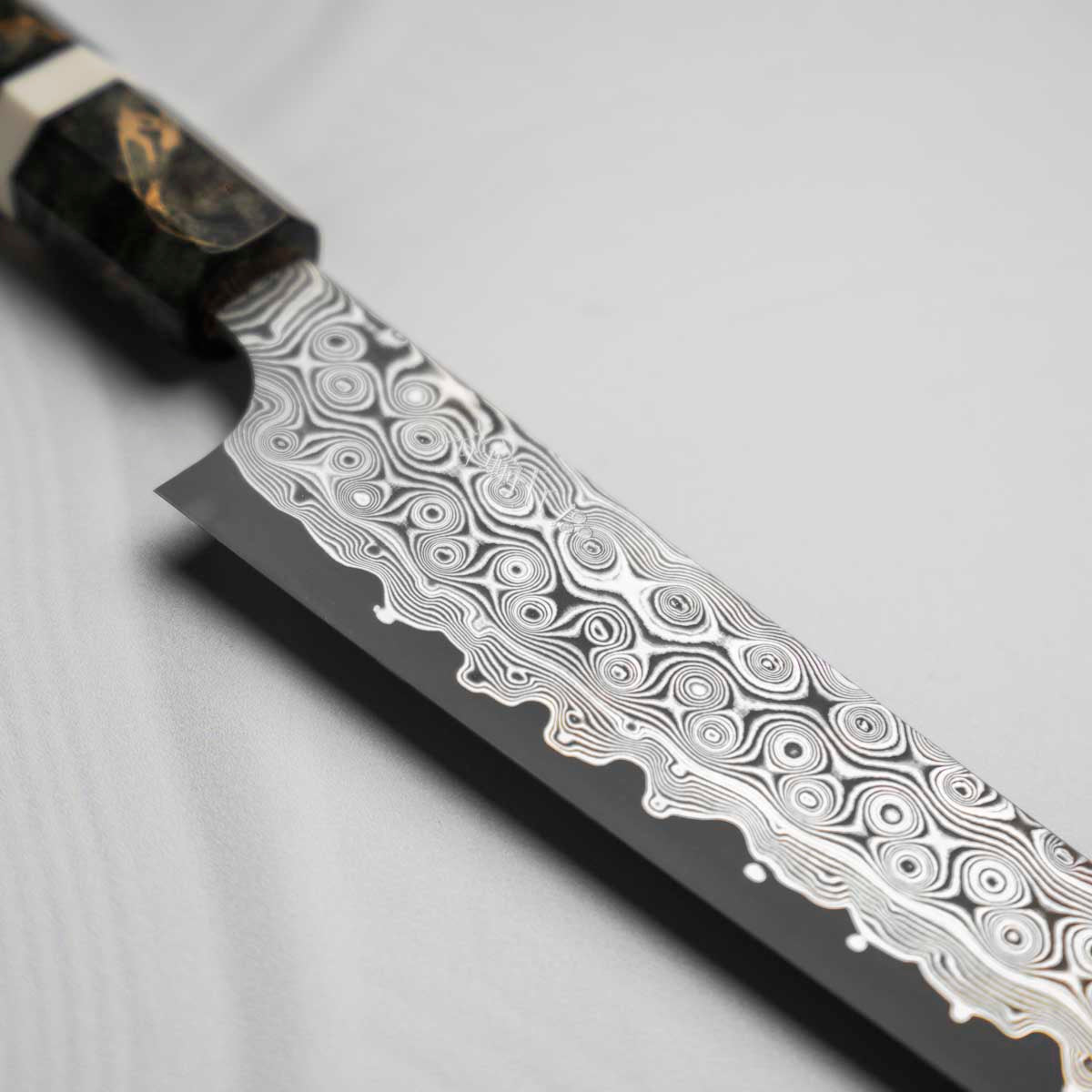 Nigara Hamono SG2 "Raindrop" Damascus Kiritsuke Petty 150mm - Maple