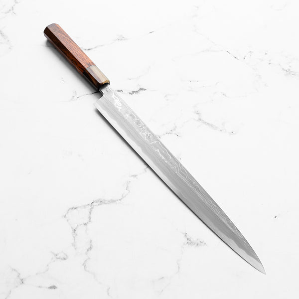 Shotaro Nomura Blue 2 Damascus Yanagiba 330mm