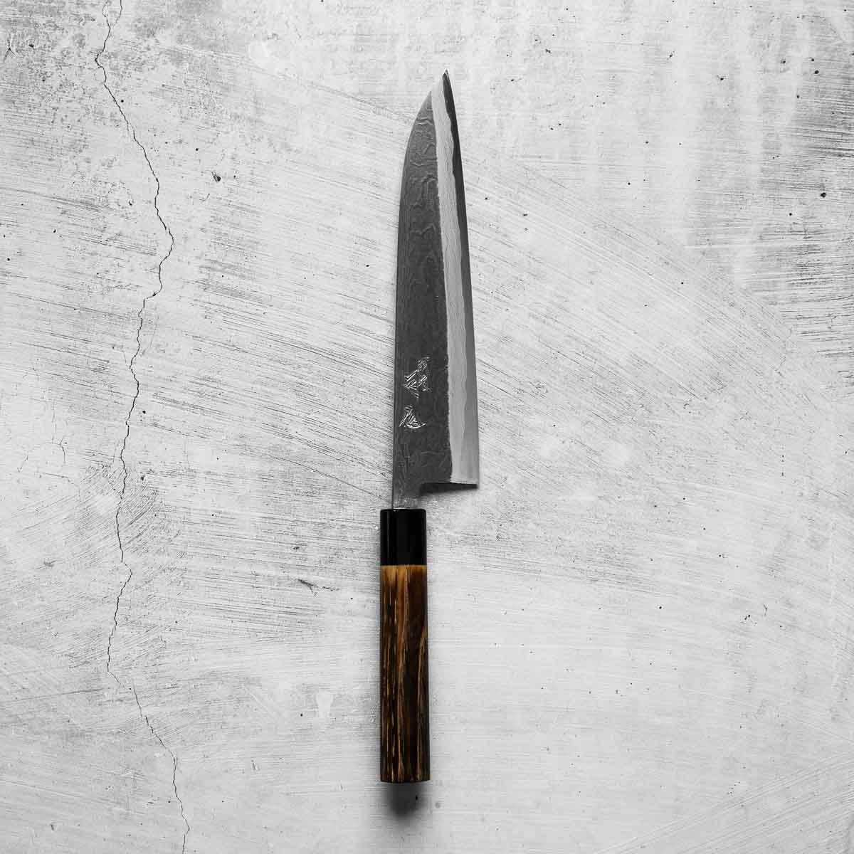 Tsukasa Hinoura Kitaeji White 2 Damascus Gyuto 240mm