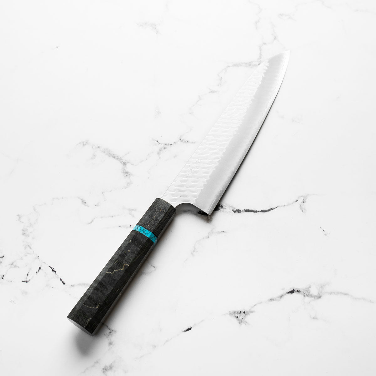 Nigara Hamono SG2 Migaki Tsuchime Gyuto 240mm - Maple Turquoise
