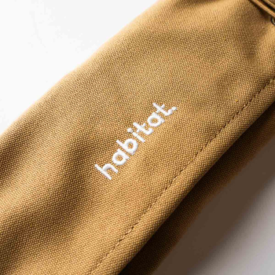 Habitat Canvas Knife Roll - 6 Slot - Tan With Enamel Pins