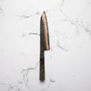 Hatsukokoro Yorokobi Kurouchi SLD Damascus Tsuchime Gyuto 210mm - Dark Maple
