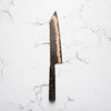 Hatsukokoro Yorokobi Kurouchi SLD Damascus Tsuchime Kiritsuke Gyuto 240mm - Dark Maple
