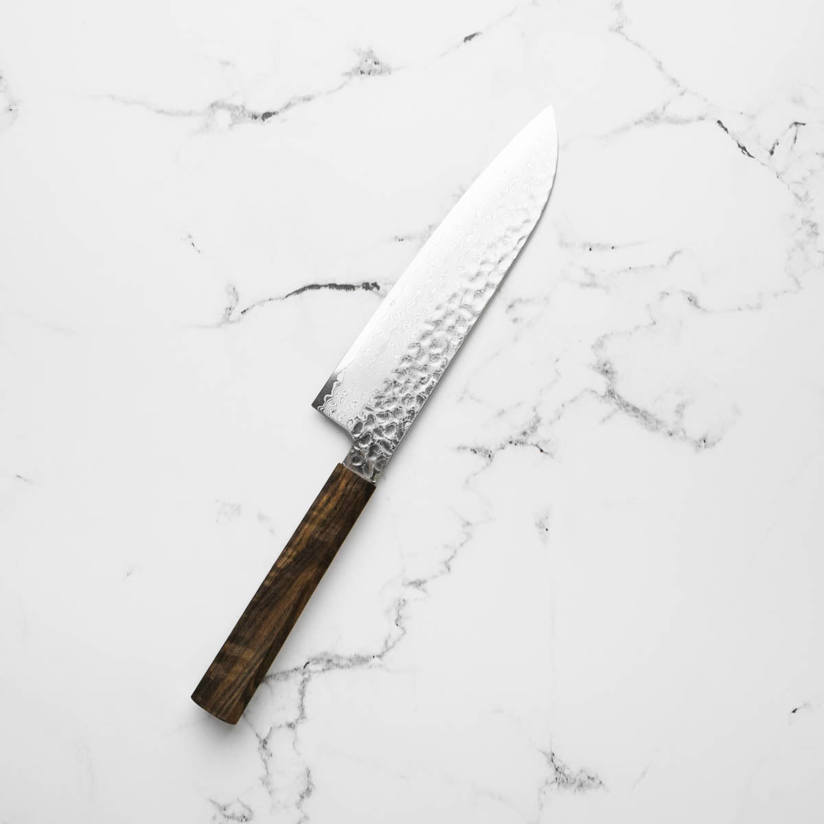 Hatsukokoro Hayabusa VG10 Damascus Tsuchime Santoku 165mm