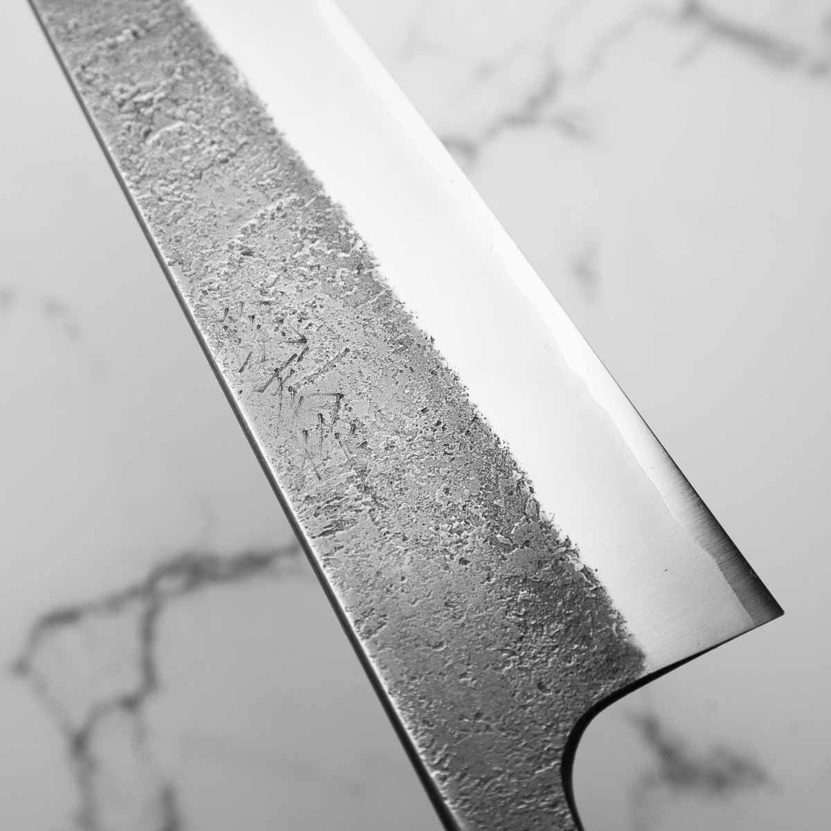 Wakui White 2 Stainless Clad Nashiji Gyuto 240mm