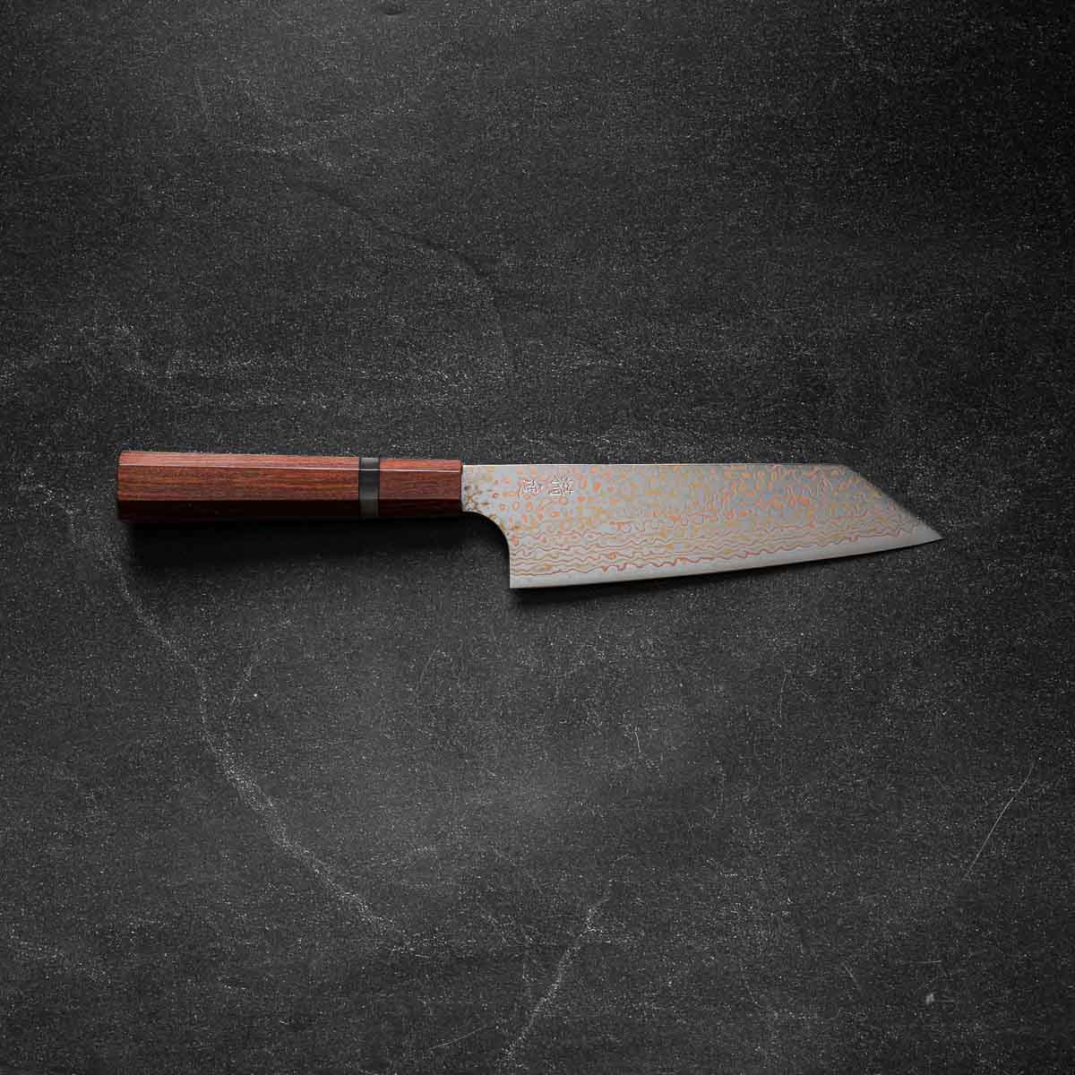 Seido "Niji" VG10W Rainbow Damascus Bunka 165mmm - Sandalwood
