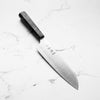Hatsukokoro Hayabusa Blue Super Santoku 180mm - Dark Maple