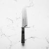 Hatsukokoro Hayabusa Blue Super Santoku 180mm - Dark Maple
