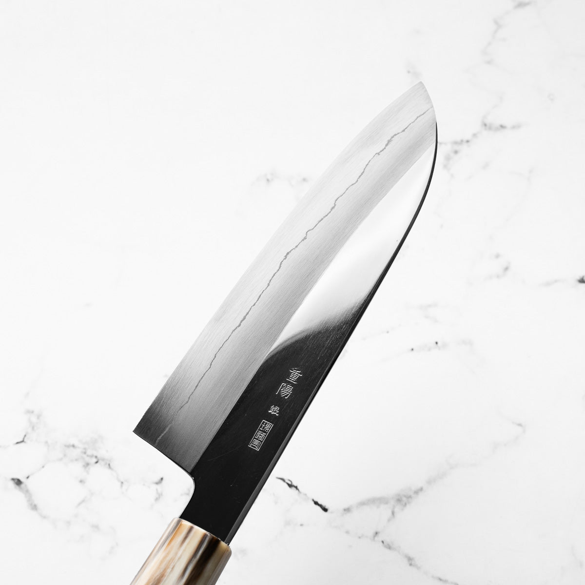Sakai Kikumori "Choyo" Ginsan Santoku 180mm - Persimmon