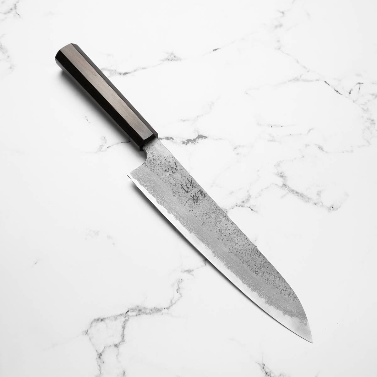 Hatsukokoro Ryusui Blue 2 Damascus Gyuto 240mm - Ebony