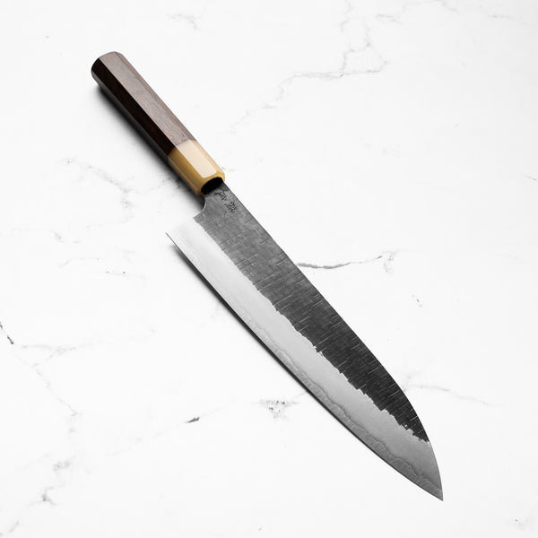 Seido "Aomori" Ginsan Tsuchime Gyuto 240mm - Siamese Rosewood