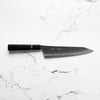 Yu Kurosaki AS Kokusen Ei Gyuto 210mm - Ebony Turquoise - blade detail