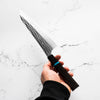 Yu Kurosaki AS Kokusen Ei Gyuto 210mm - Ebony Turquoise - handle detail