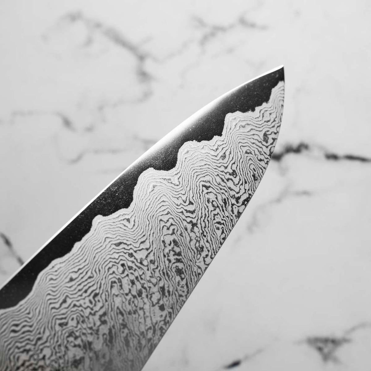 Sakai Kikumori "Minamo" ATS34 Damascus Gyuto 210mm - Ebony Turquoise