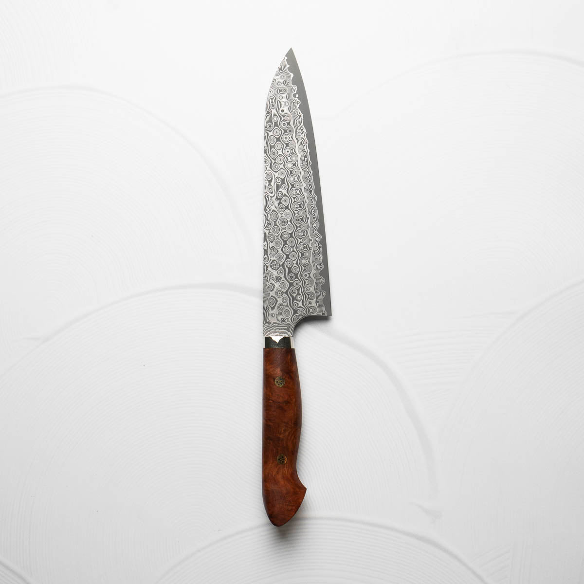 Nigara Hamono SG2 Raindrop Damascus Gyuto 210mm - Burmese Rosewood