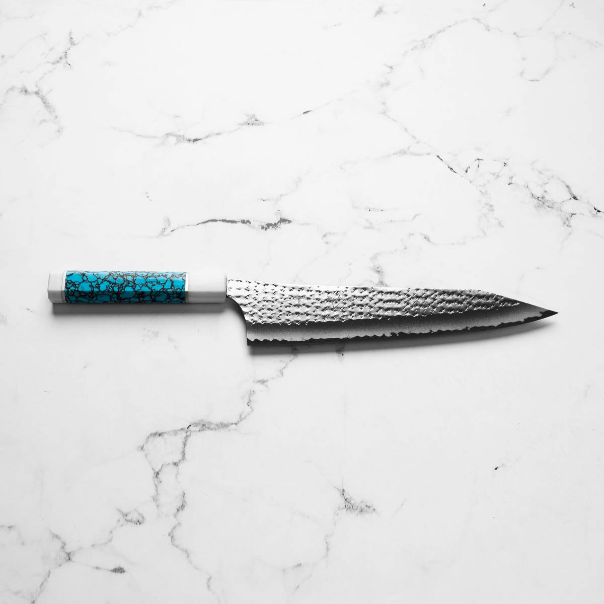 Yu Kurosaki AS Kokusen Ei Gyuto 240mm - Turquoise & White