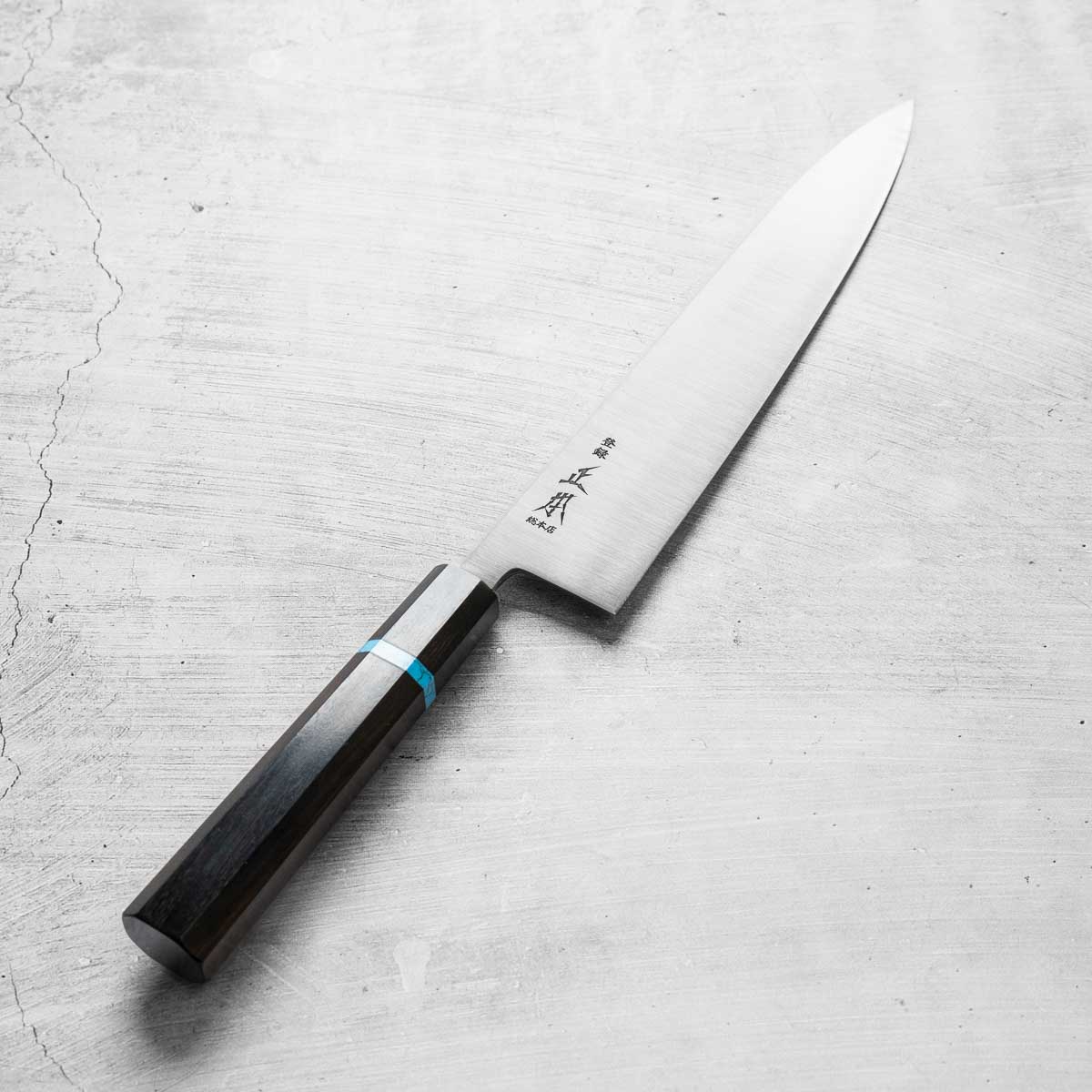 Masamoto Sohonten KS White 2 Gyuto 240mm - Ebony & Turquoise