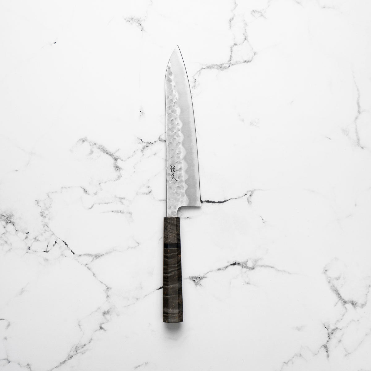 Tsunehisa White 2 SS Clad Tsuchime Gyuto 210mm - Dark Maple