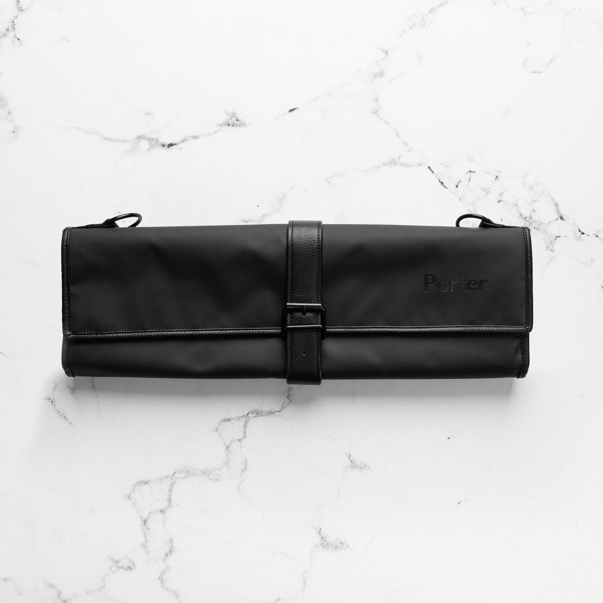 Porter 7 Pocket Polymer Leather Trim Knife Roll - Blue Liner