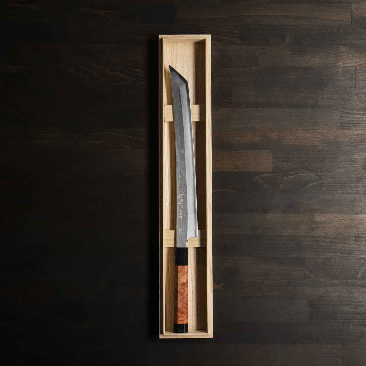 Mazaki White 2 Damascus Sakimaru Takohiki 330mm