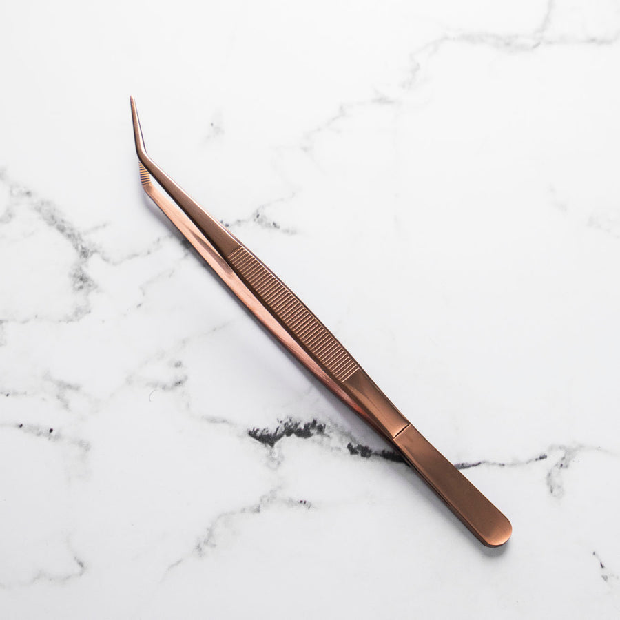 Curved Tip Plating Tweezer 20cm - Rose Gold