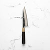 Hatsukokoro Kumokage Blue 2 Kurouchi Damascus Honesuki 150mm - Ebony & Blonde