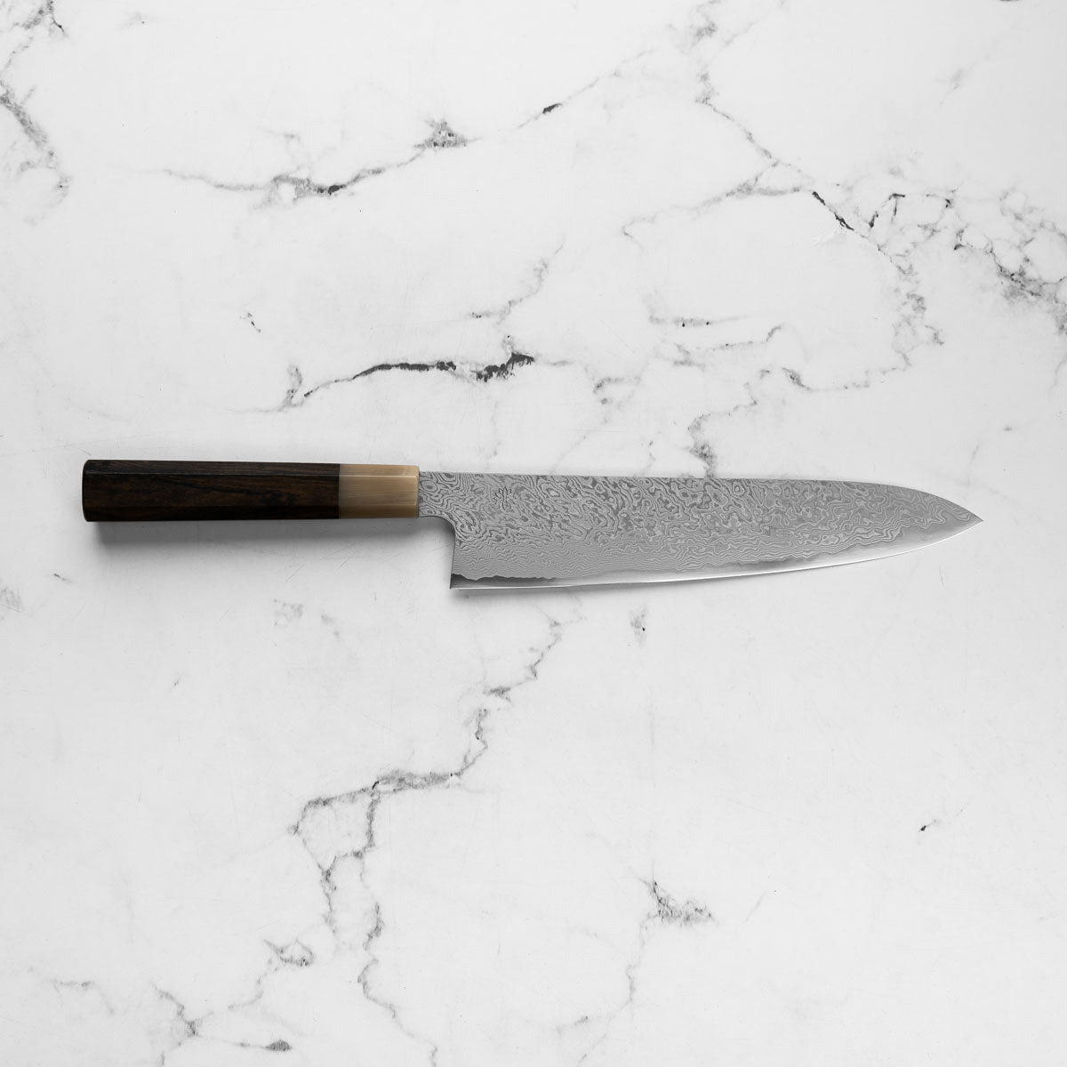 Sakai Kikumori "Minamo" ATS34 Damascus Gyuto 240mm - Persimmon