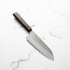 Nigara Hamono Blue Super Tsuchime Santoku 180mm - Ebony