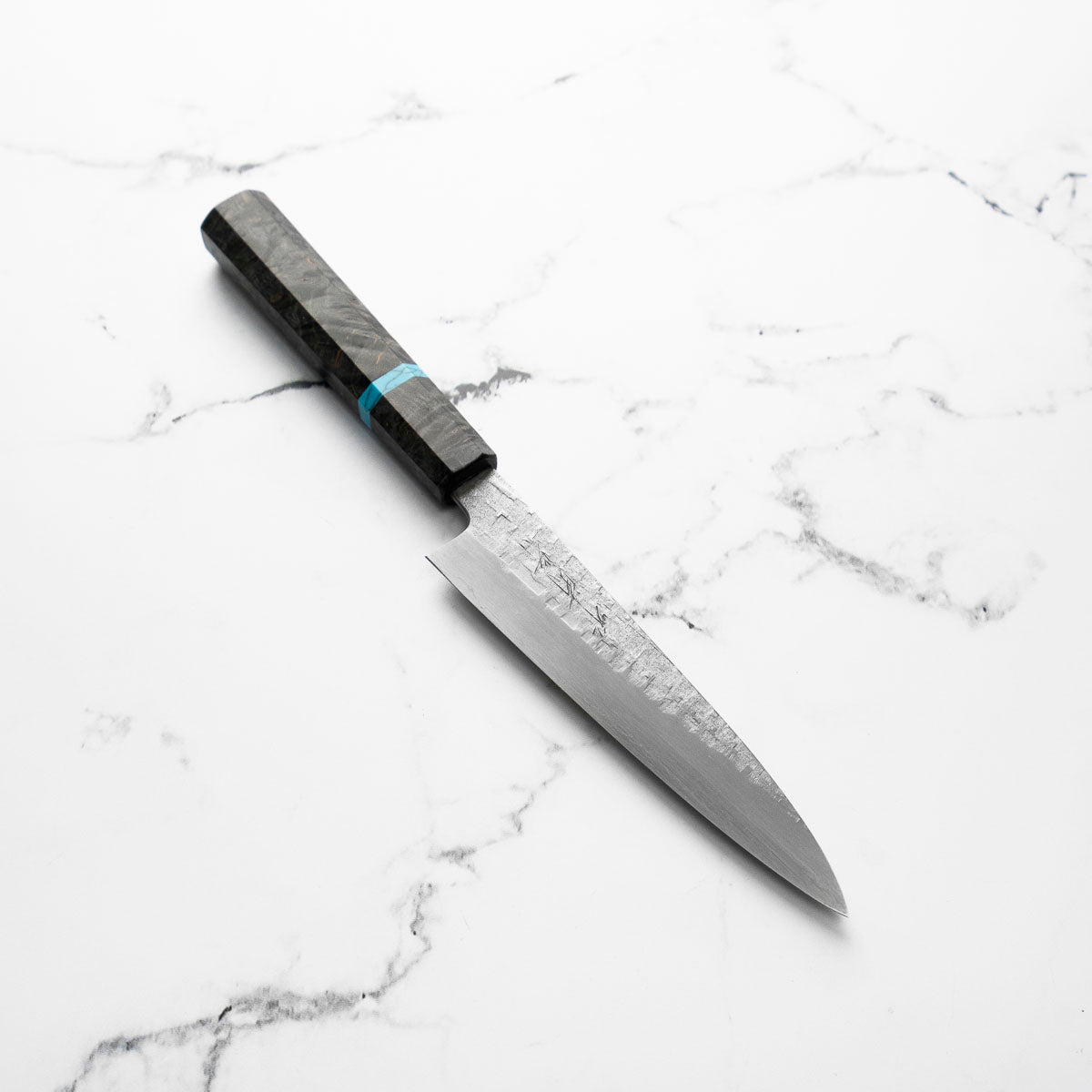 Satoshi Nakagawa Ginsan Tsuchime Petty 150mm - Turquoise