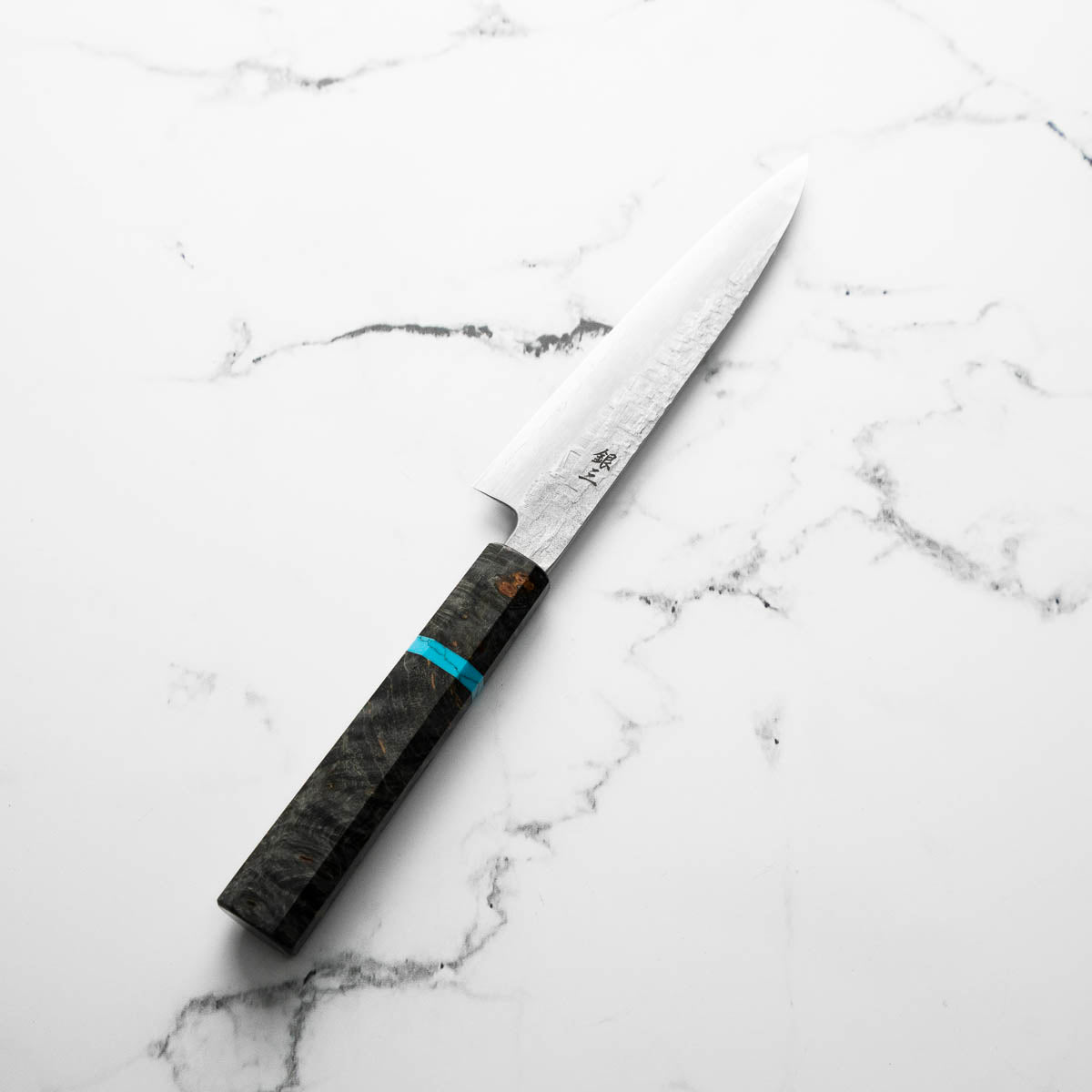 Satoshi Nakagawa Ginsan Tsuchime Petty 150mm - Turquoise