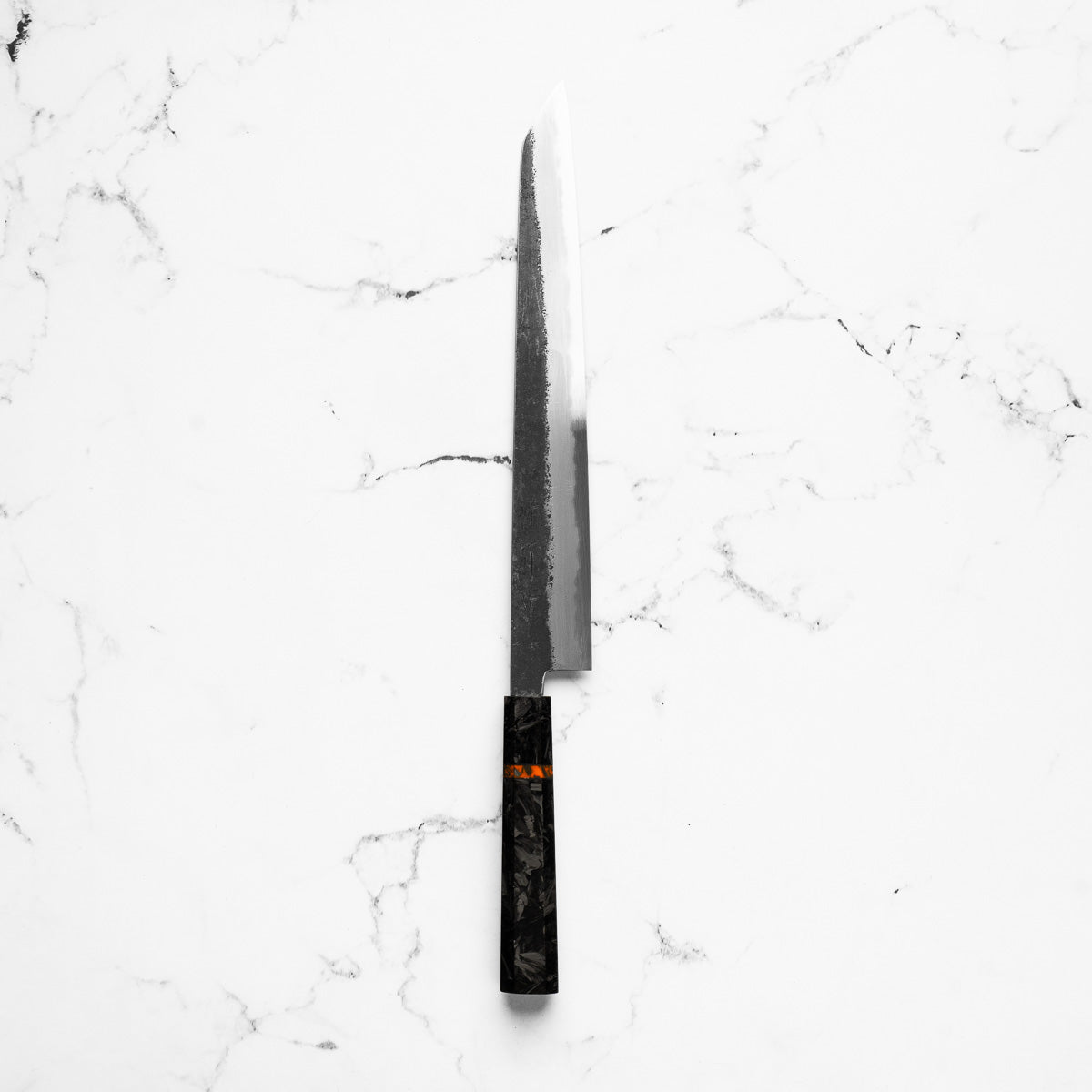 Sakai Kikumori White 2 Kurouchi Kiritsuke Sujihiki 300mm - Carbon Fibre