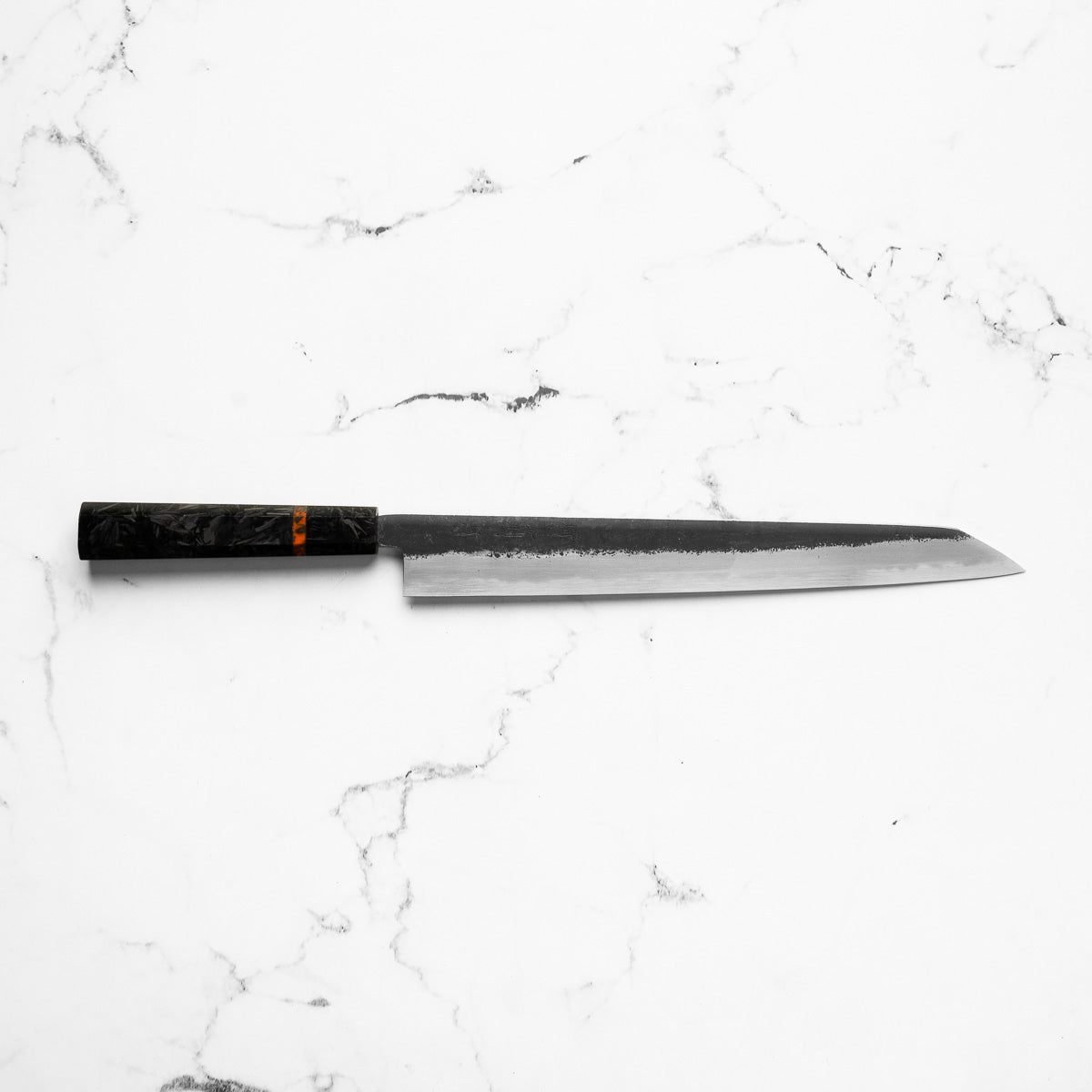 Sakai Kikumori White 2 Kurouchi Kiritsuke Sujihiki 300mm - Carbon Fibre