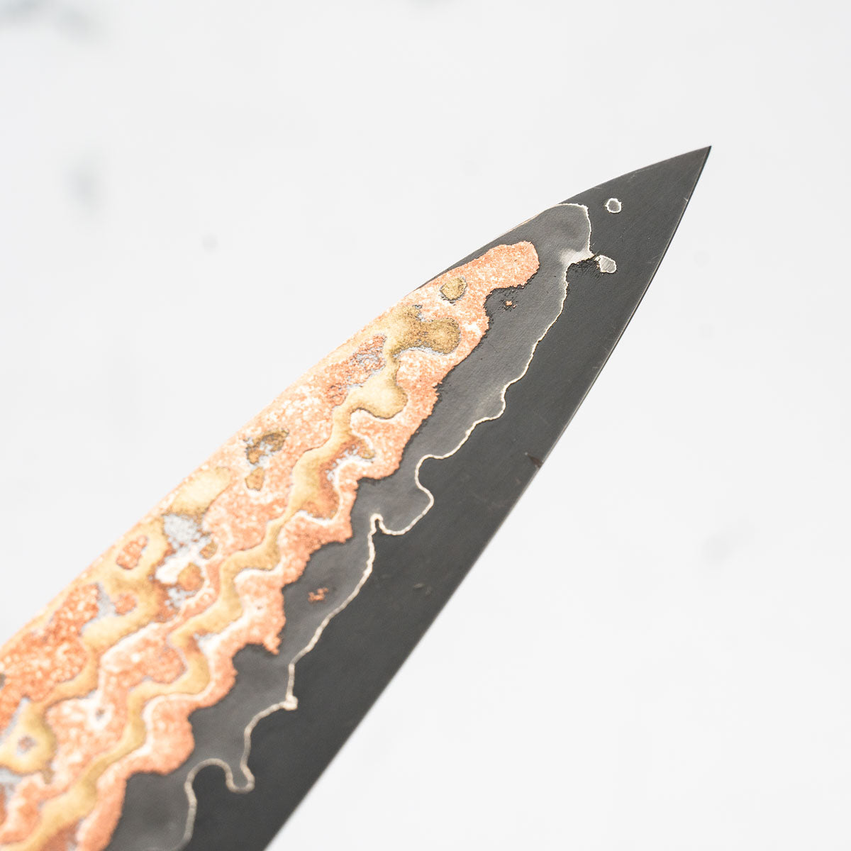 Hatsukokoro Hinotori V-Toku 2 Rainbow Damascus Petty 150mm - Dark Carbon Fibre
