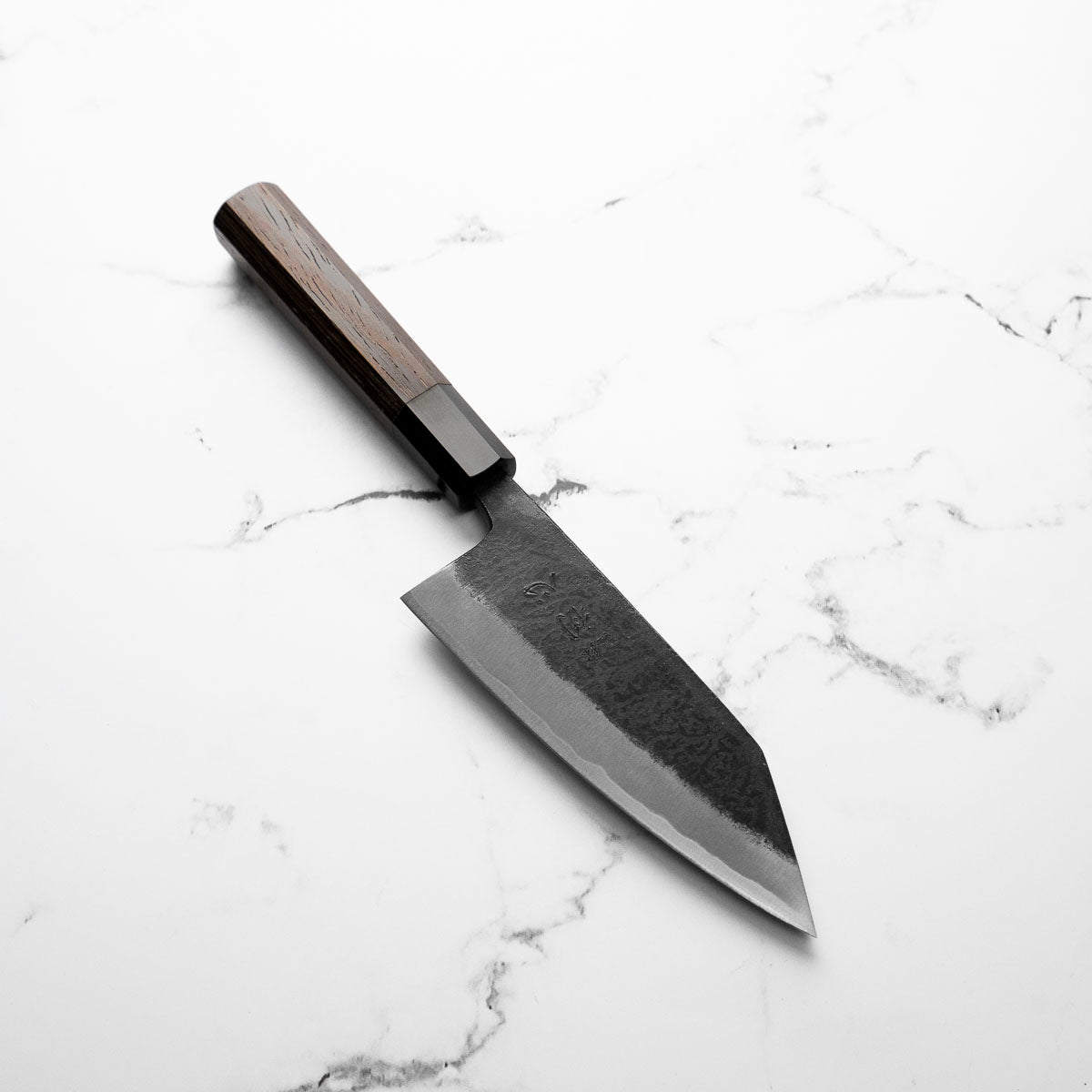 Hatsukokoro Kurokaze Blue 2 Kurouchi Double Bevel Kiritsuke Deba 150mm