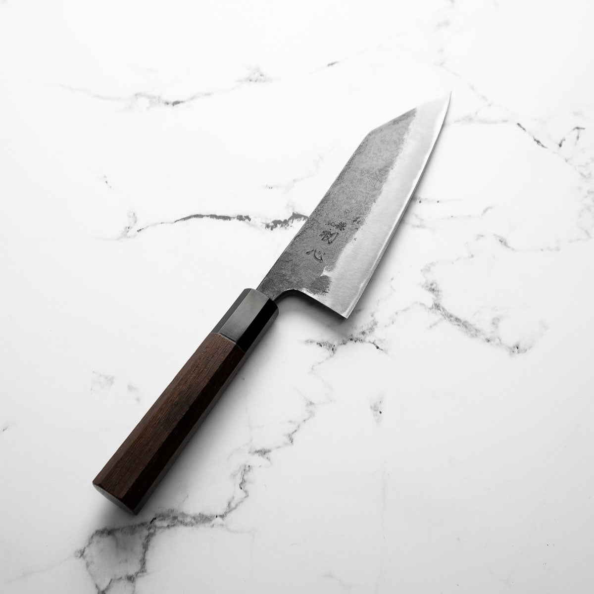 Hatsukokoro Kurokaze Blue 2 Kurouchi Double Bevel Kiritsuke Deba 165mm