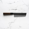 Mutsumi Hinoura Ajikataya White 2 Nakiri 165mm - Rosewood w/ Black Horn