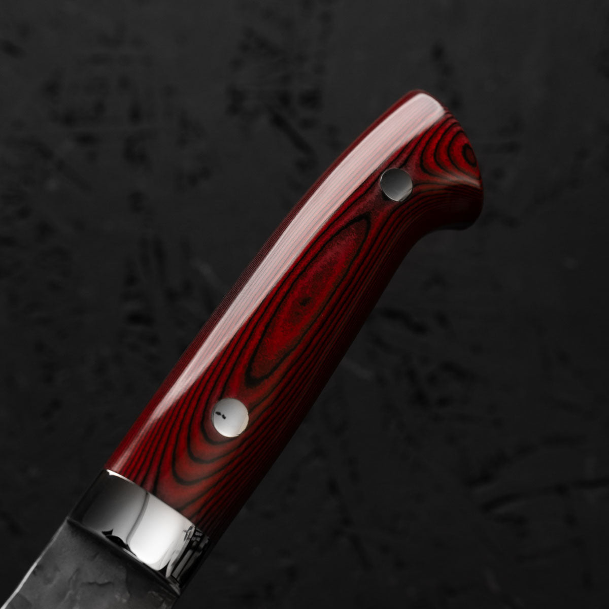 Takeshi Saji VG10 Forged Tsuchime Santoku - Red Weave