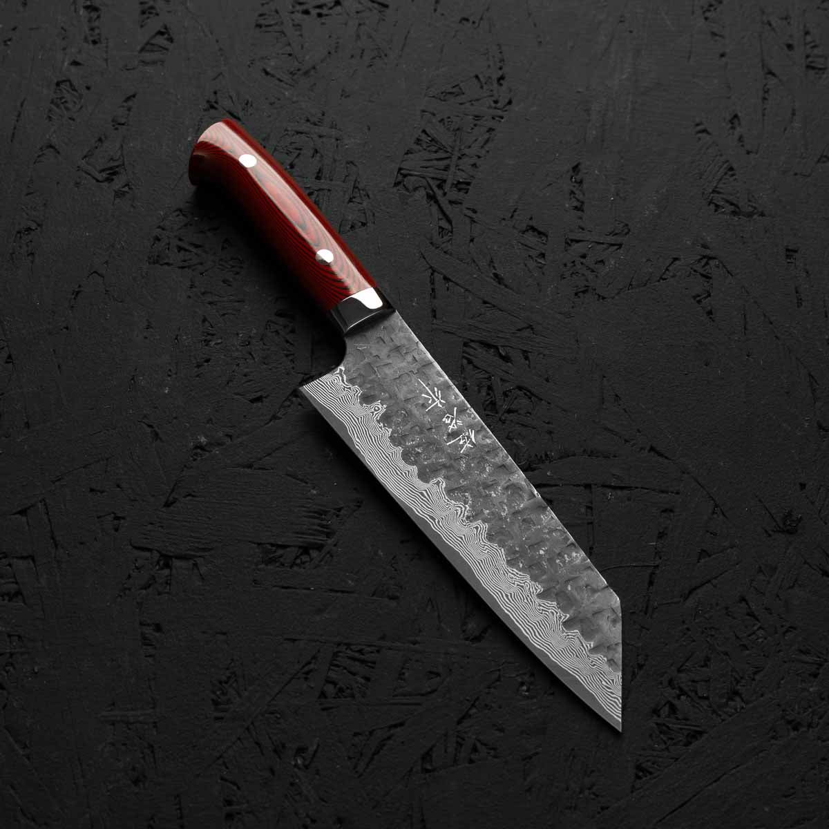 Takeshi Saji VG10 Forged Tsuchime Bunka - Red Weave