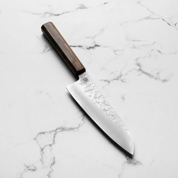 Hajimaru Ginsan Nashiji Santoku 170mm - Bubinga