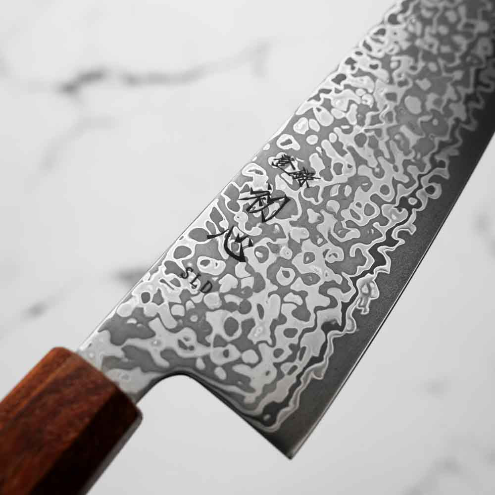 Hatsukokoro Hikari SLD Damascus Kurozome Gyuto 195mm - Sandalwood
