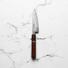 Hatsukokoro Hikari SLD Damascus Kurozome Petty 130mm - Sandalwood