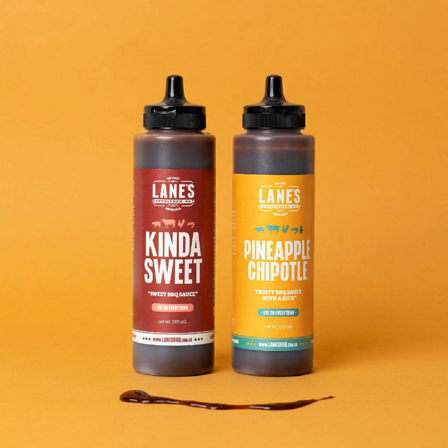Lane's - Kinda Sweet BBQ Sauce & Pineapple Chipotle Sauce Bundle