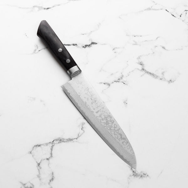 Masutani VG10 Damascus Gyuto 180mm - Black Western