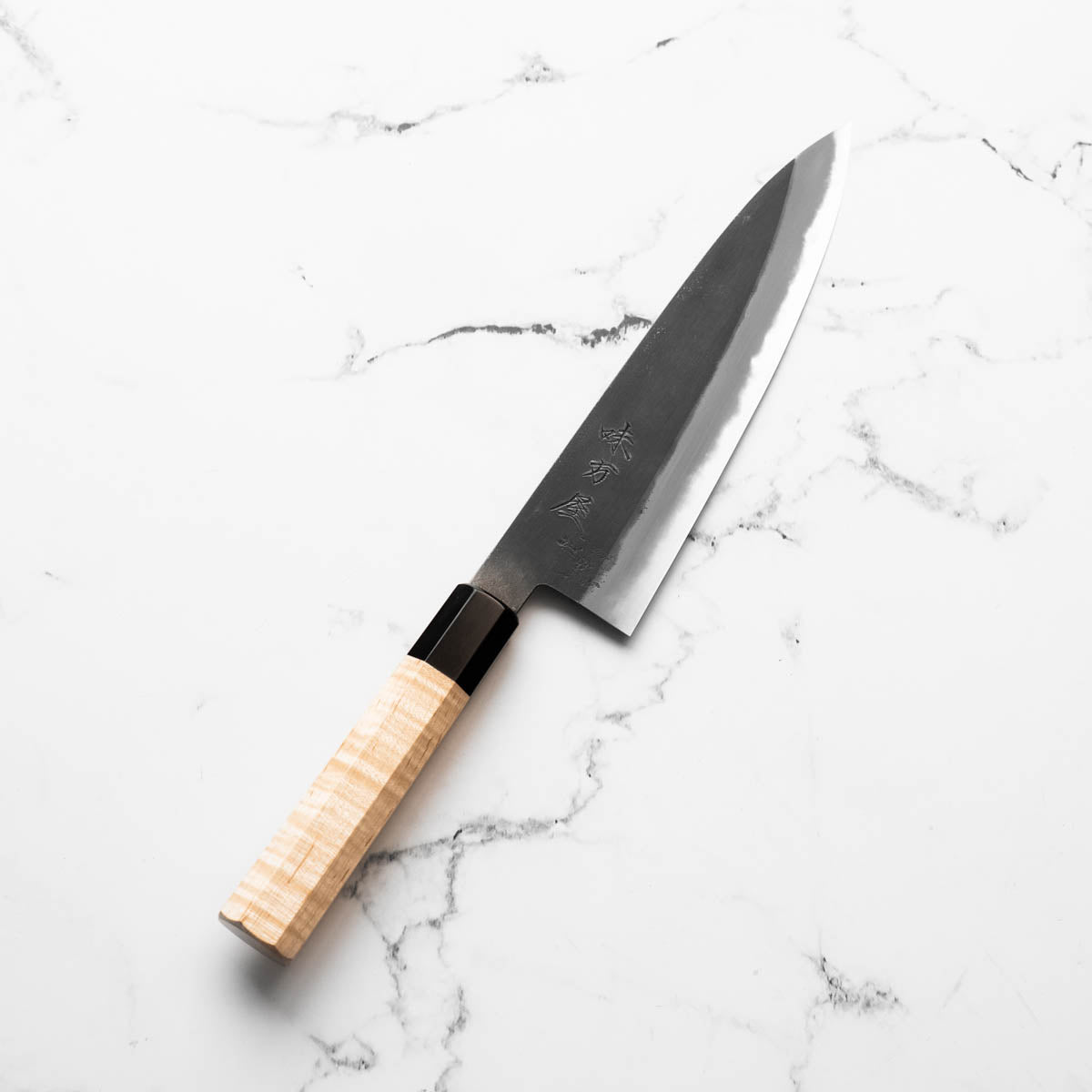 Mutsumi Hinoura Ajikataya White 2 Gyuto 210mm - Lauraceae & Black Horn